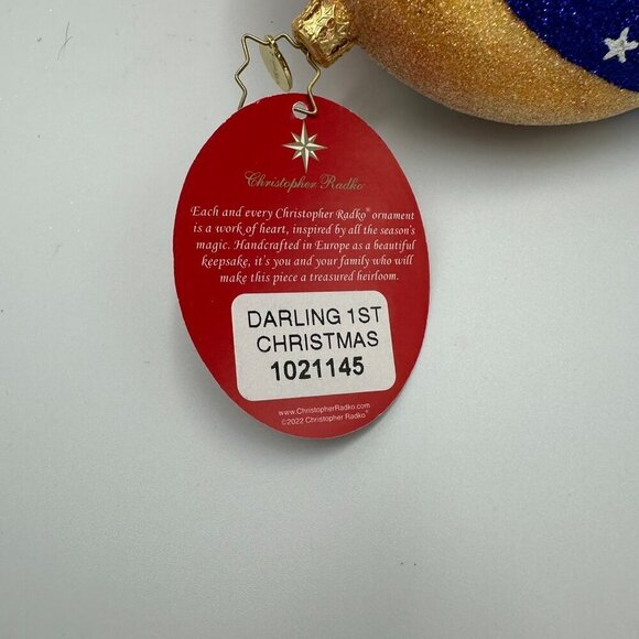 Christopher Radko Darling First Christmas Ornament Santa Bear Design Multicolor - Picture 5 of 13